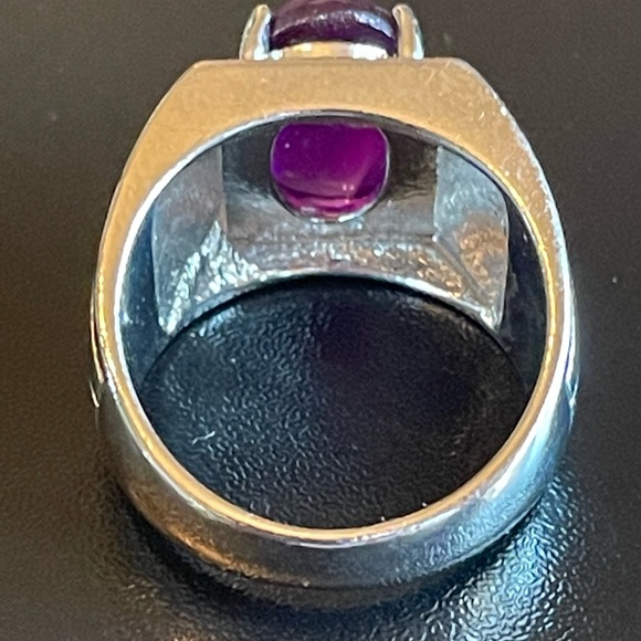 Purple amethyst S925 silver gemstone ring - Picture 6 of 10